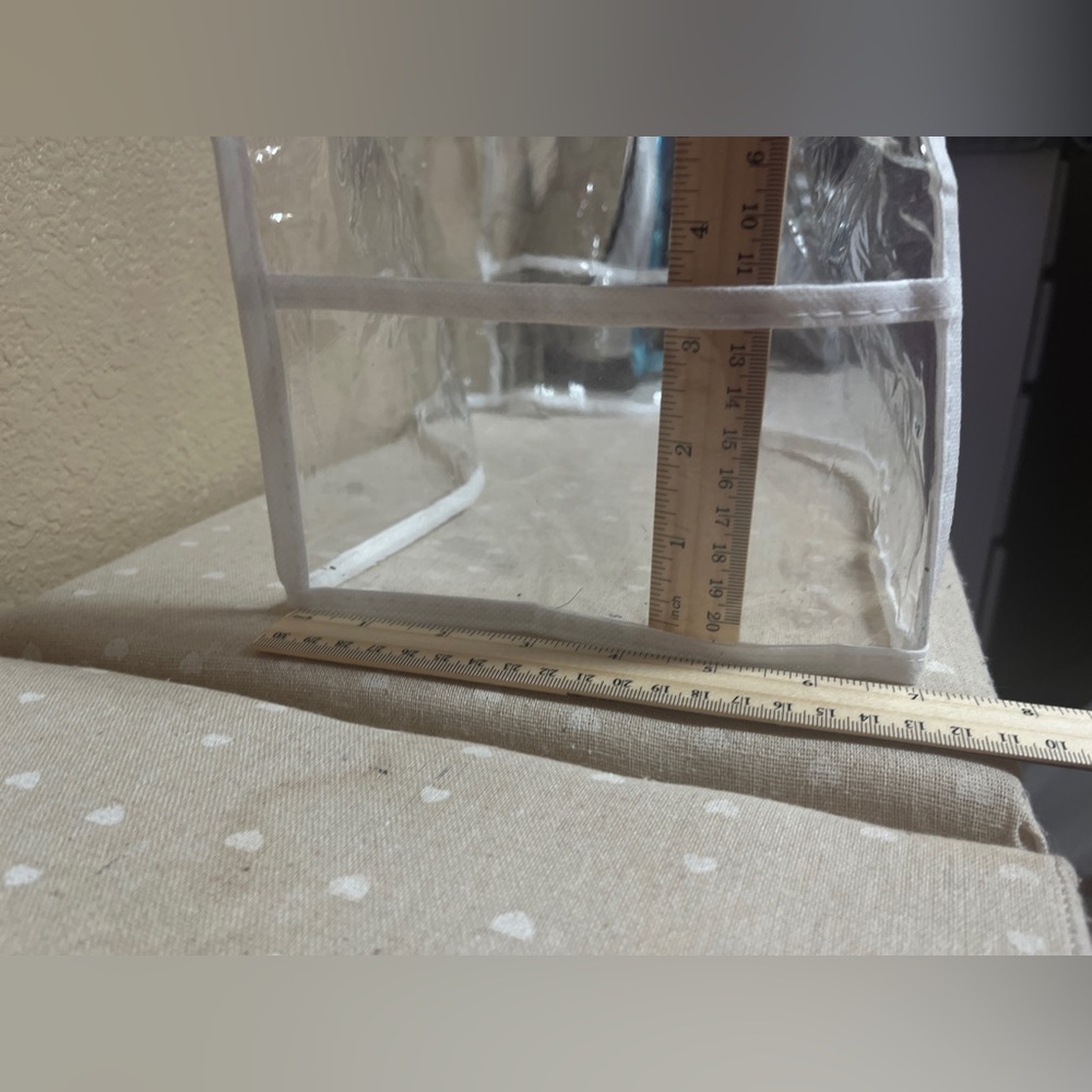 Clear Sewing Machine Cover with White Trim